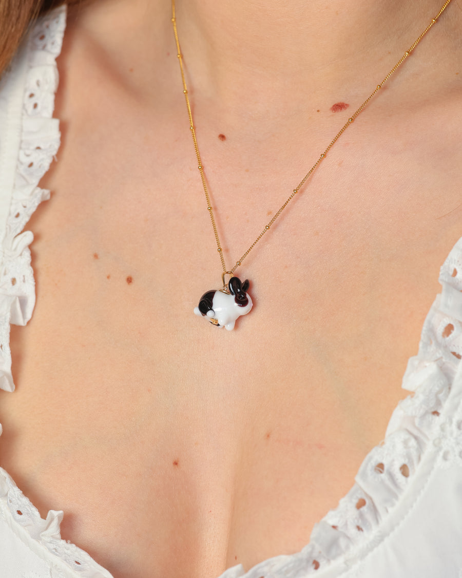 Garden Bunny Charm Necklace