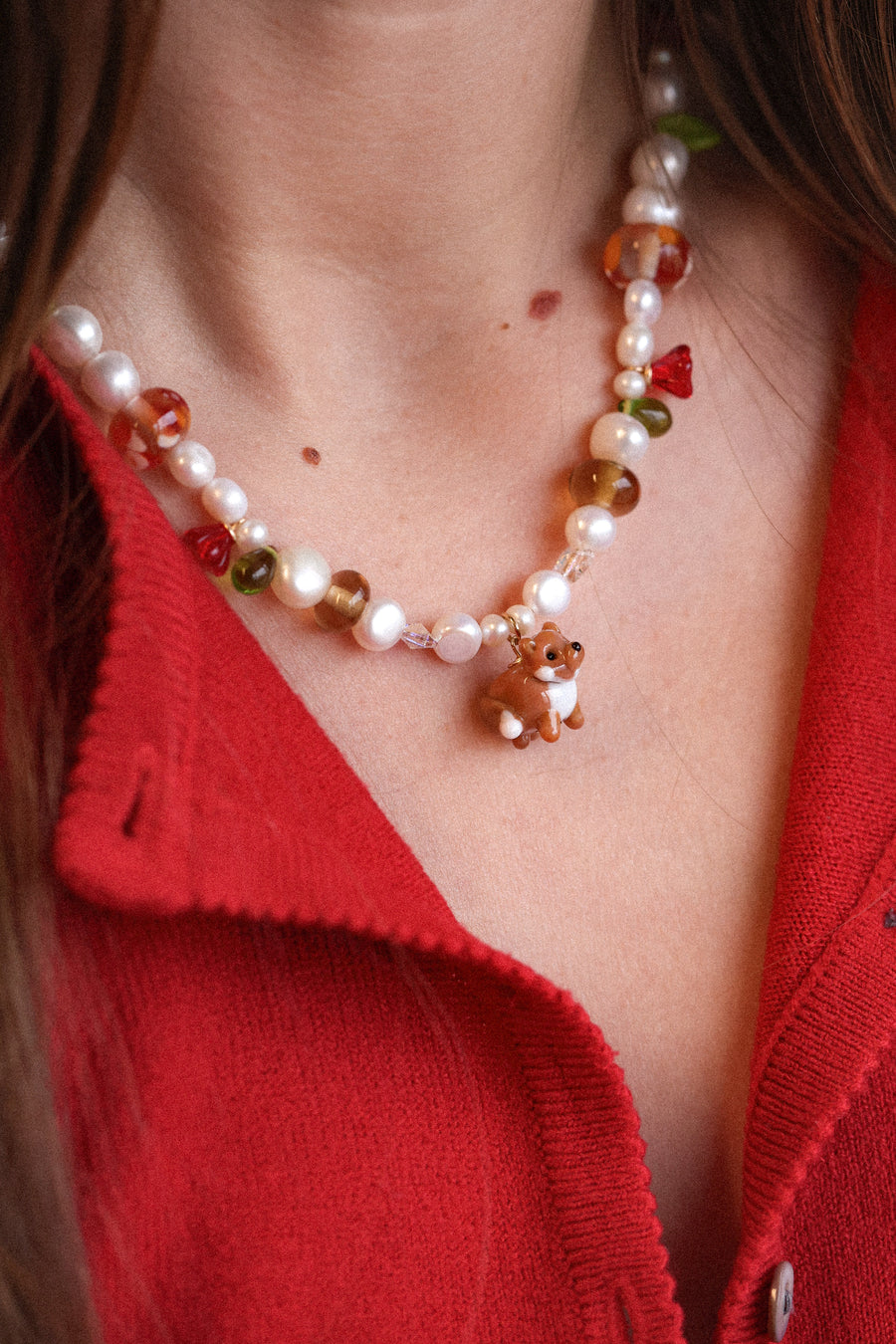 Fox in the Fallen Leaves Necklace