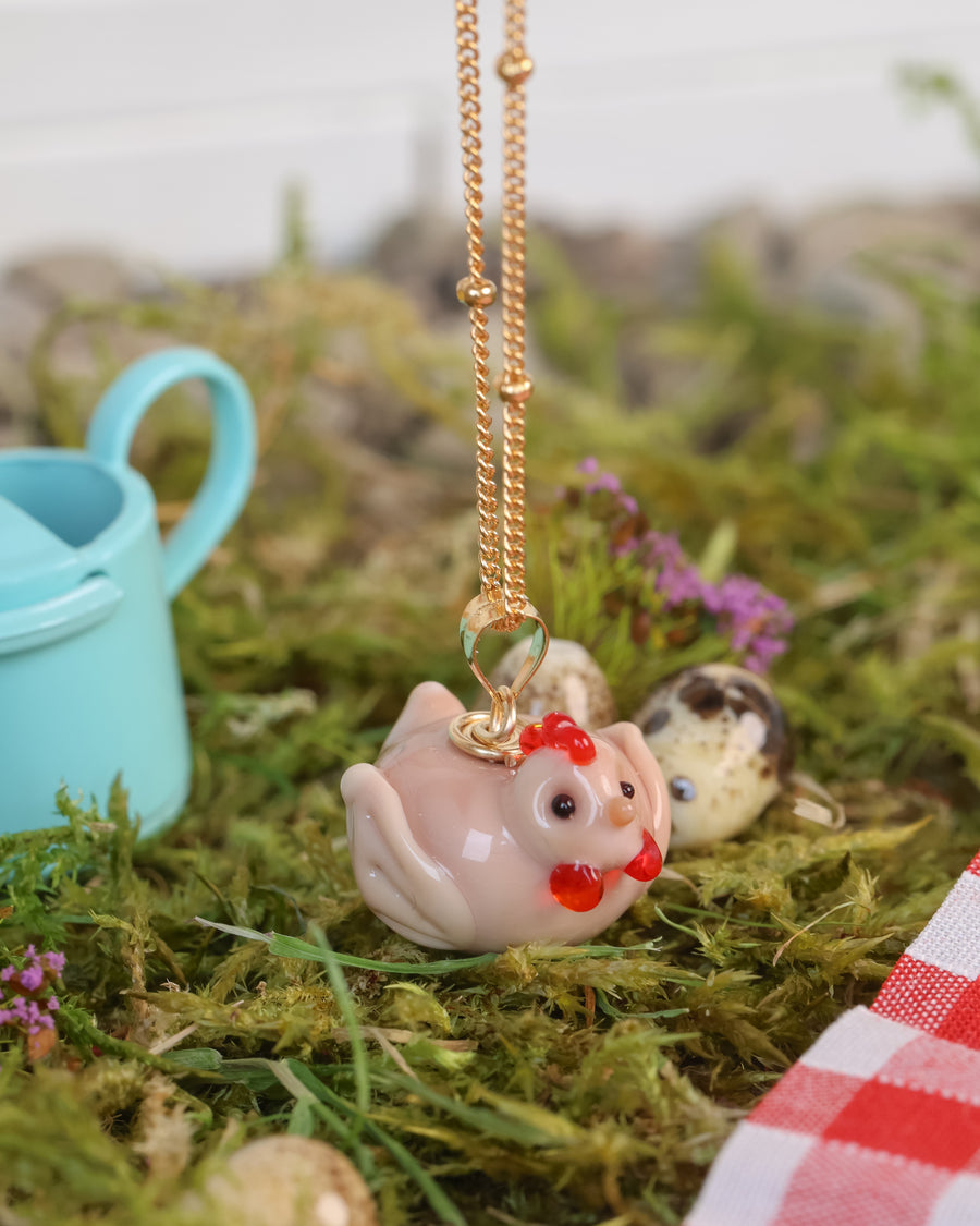 Spring Chicken Charm Necklace