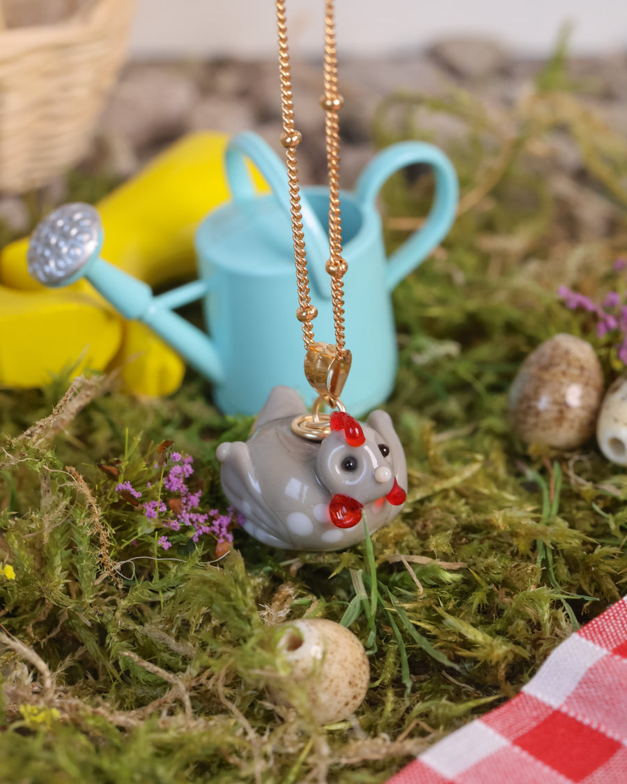 Spring Chicken Charm Necklace