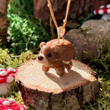 Grizzly Bear Charm Necklace