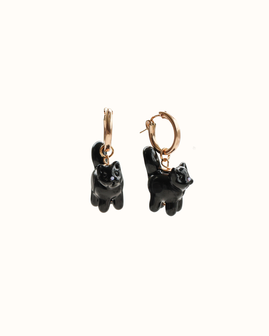 Black Cat Earrings
