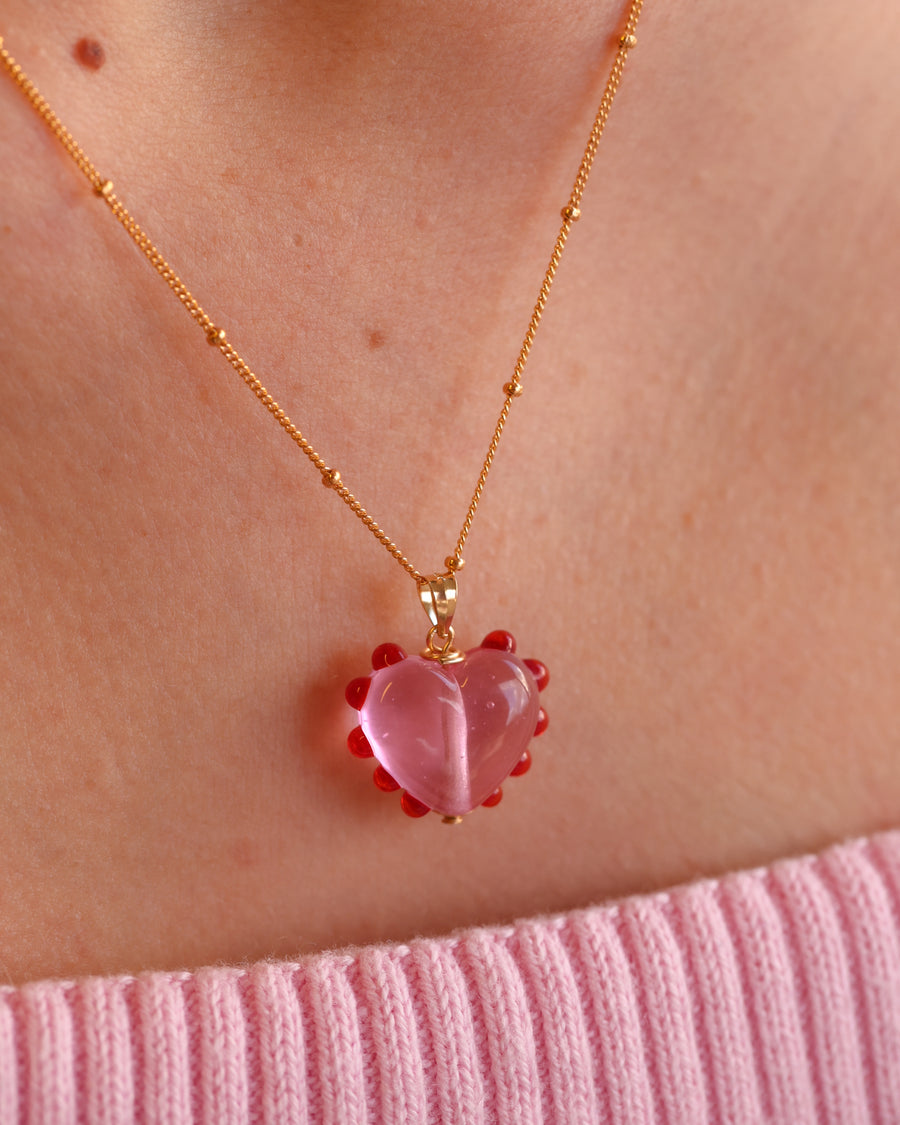 Picnic Heart Charm Necklace