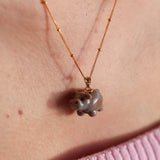 Hippo Charm Necklace