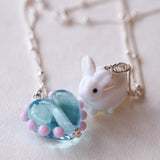 Snow Bunny Charm Necklace