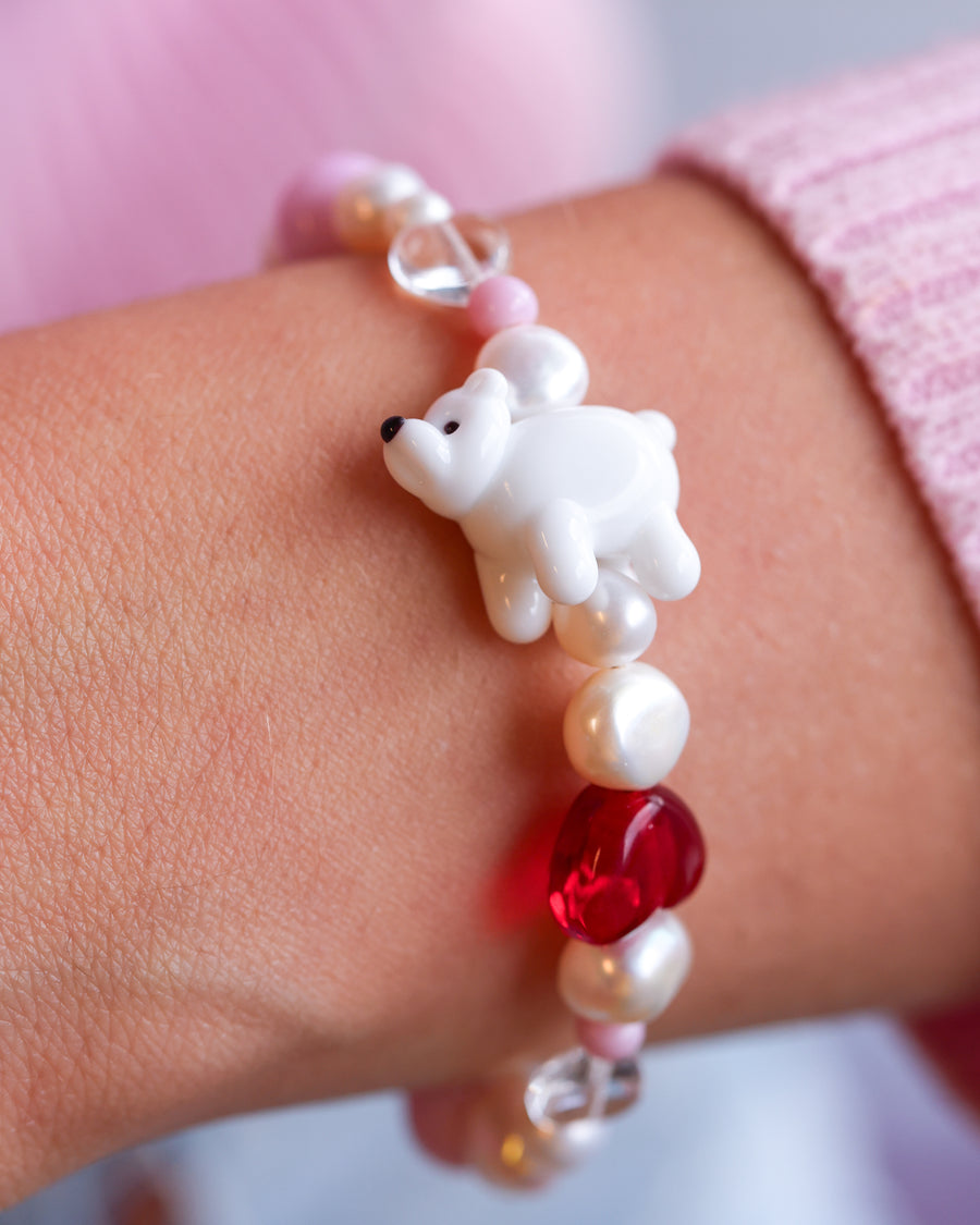 Rosy Polar Bear Bracelet