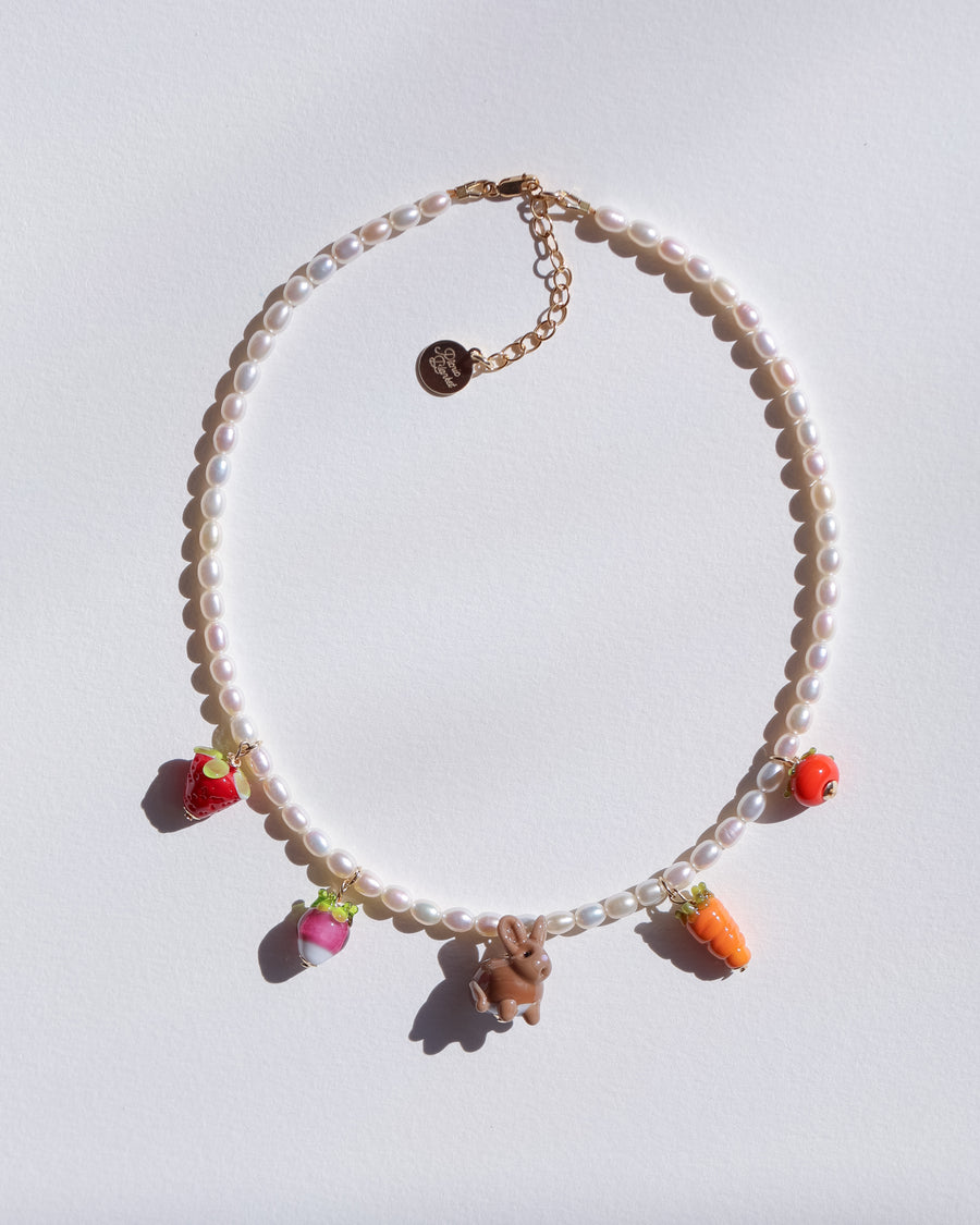 Hungry Bunny Pearly Necklace