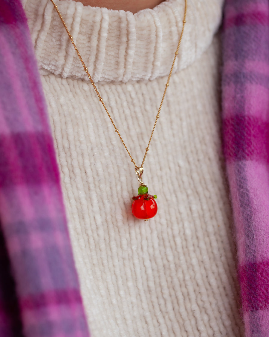 Pumpkin Charm Necklace