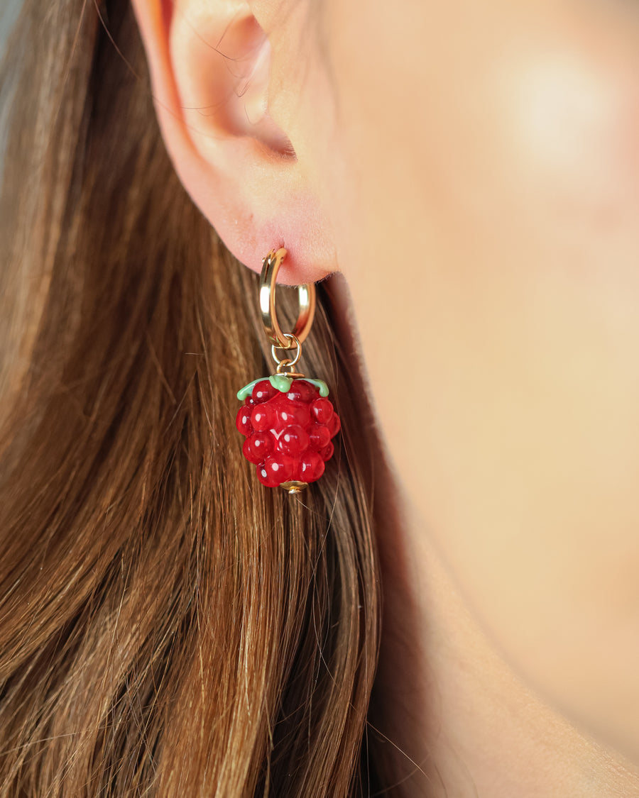 Red Raspberry Earrings