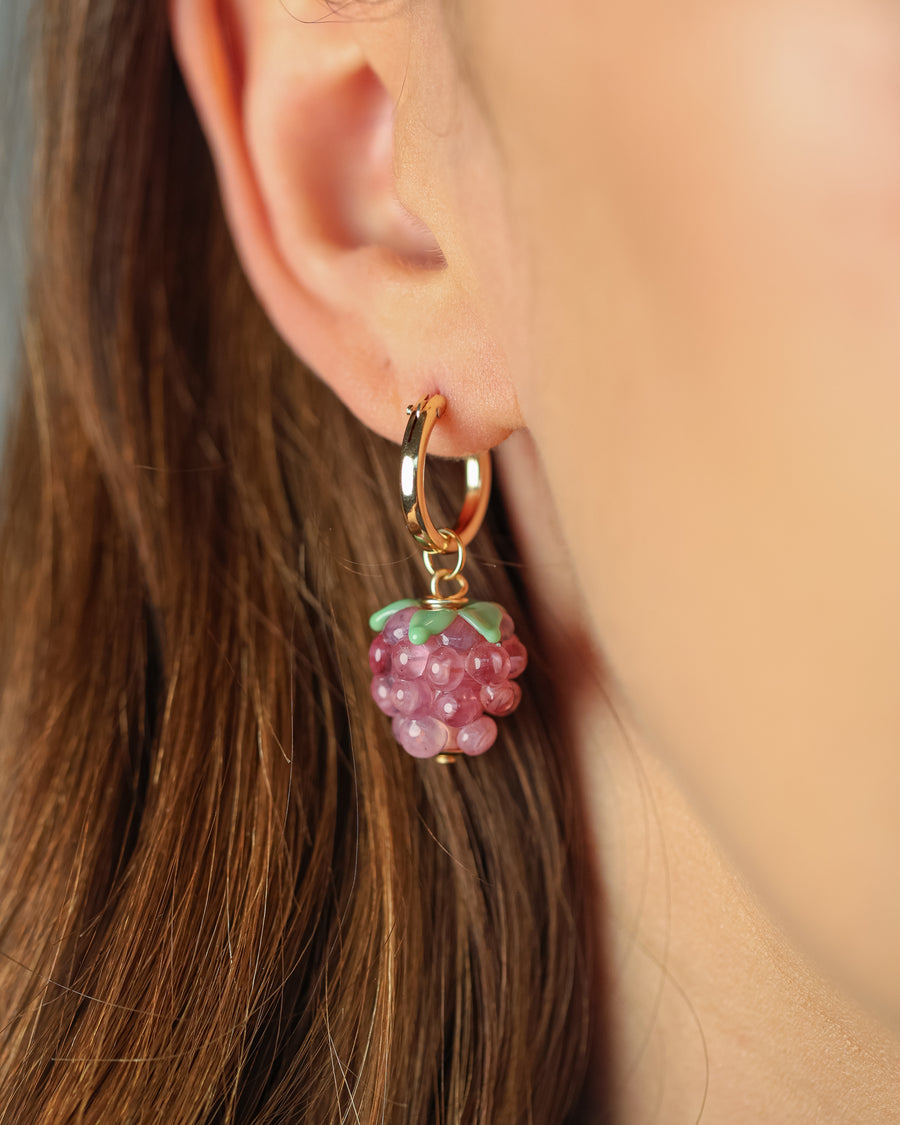 Pink Raspberry Earrings