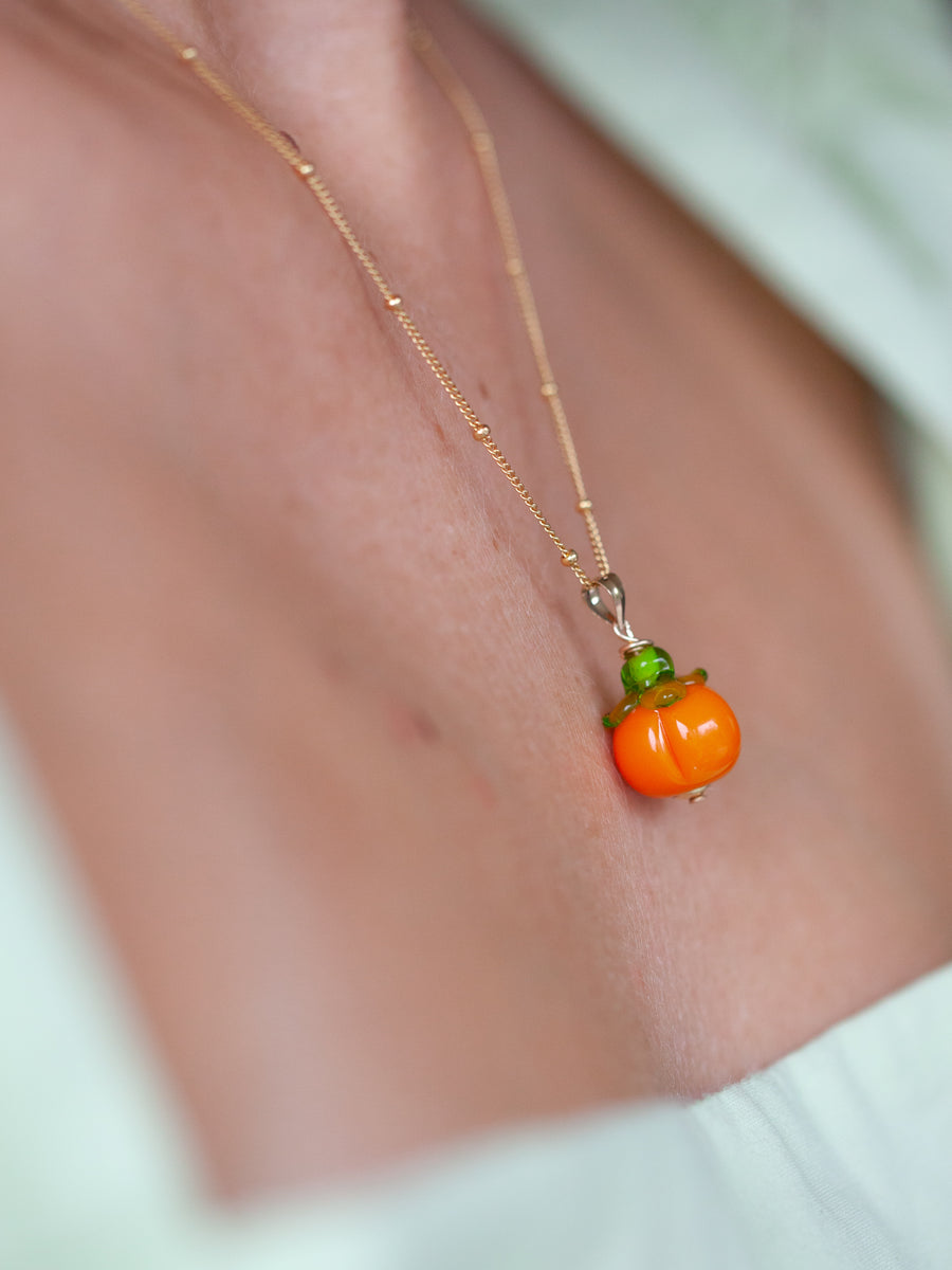 Pumpkin Charm Necklace