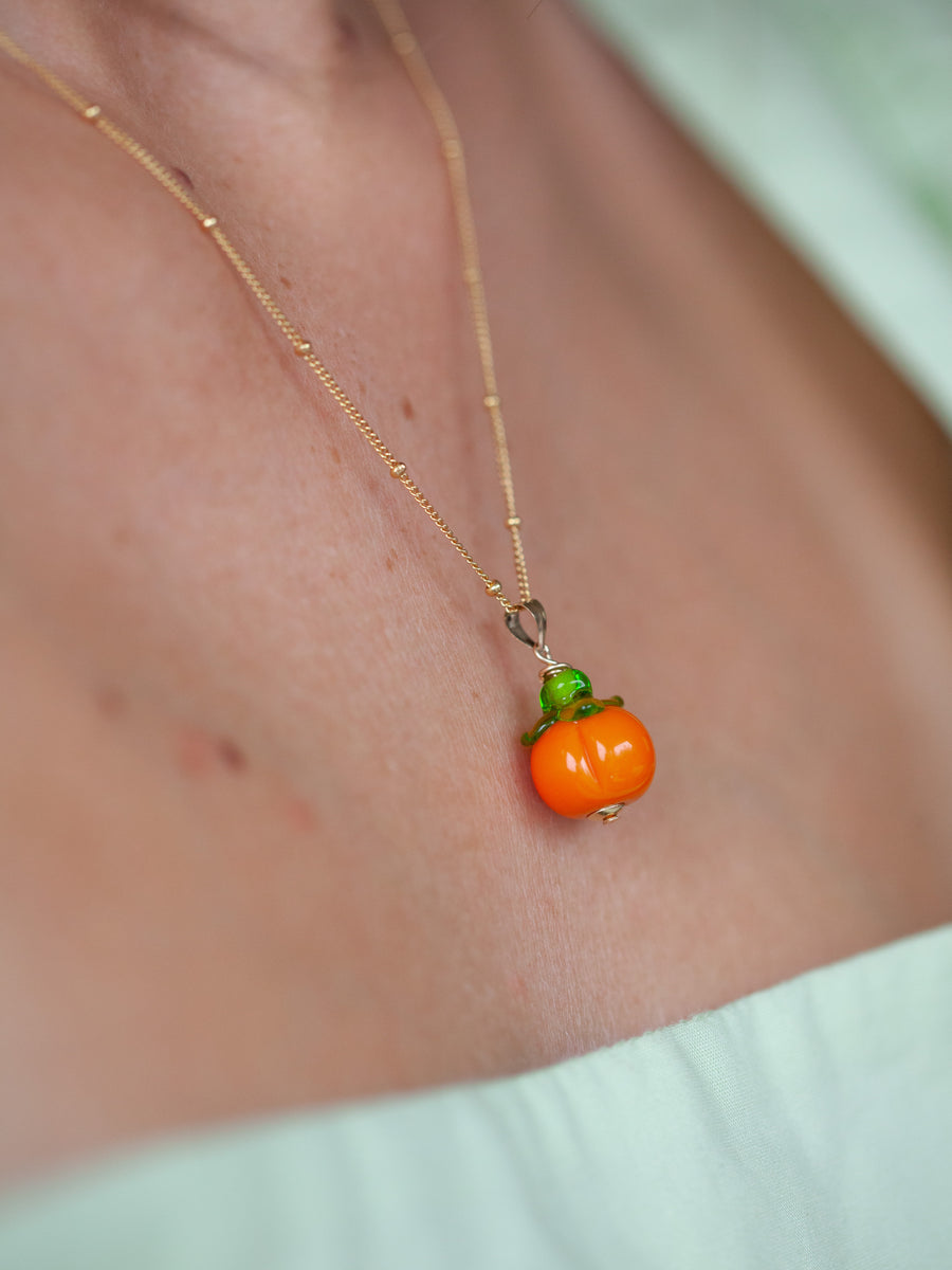 Pumpkin Charm Necklace
