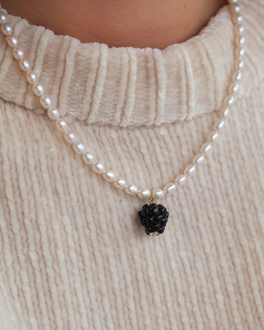 Pearly Blackberry Necklace