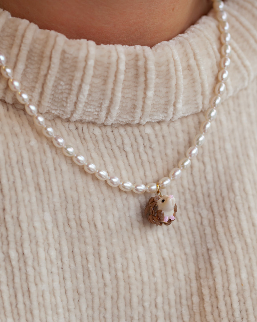 Pearly Hedgehog Necklace
