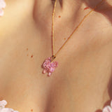 Glass Ribbon Charm Necklace