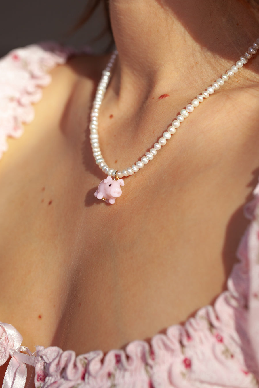 Pearly Piglet Necklace