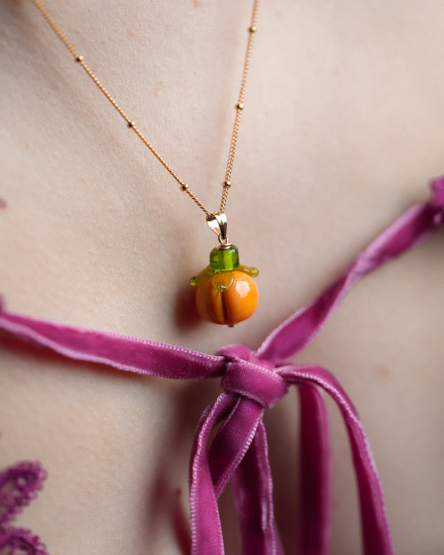 Pumpkin Charm Necklace