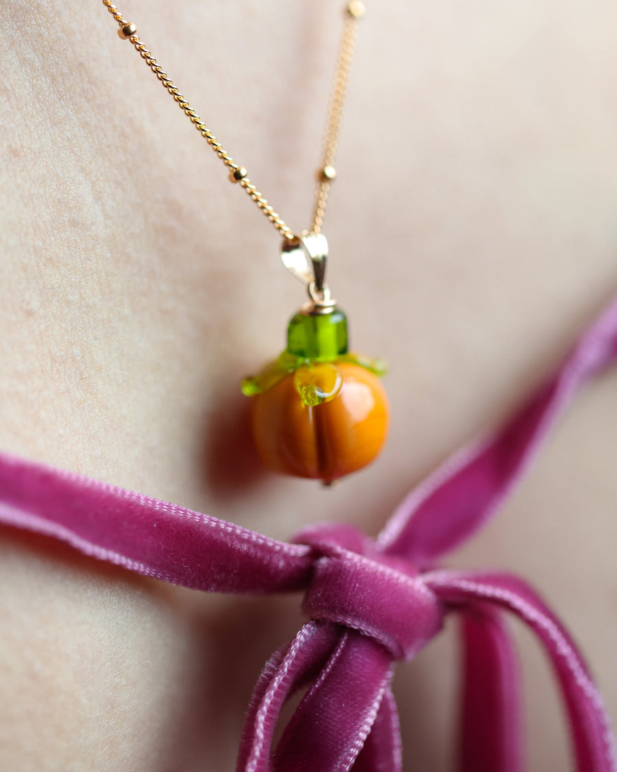 Pumpkin Charm Necklace
