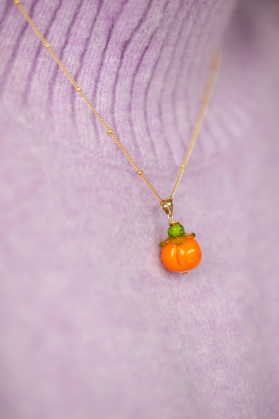 Pumpkin Charm Necklace