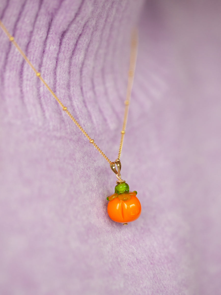 Pumpkin Charm Necklace