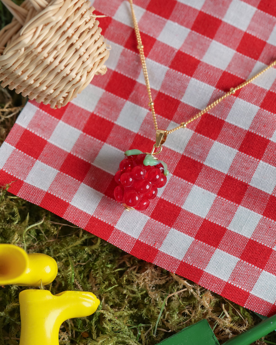 Red Raspberry Charm Necklace