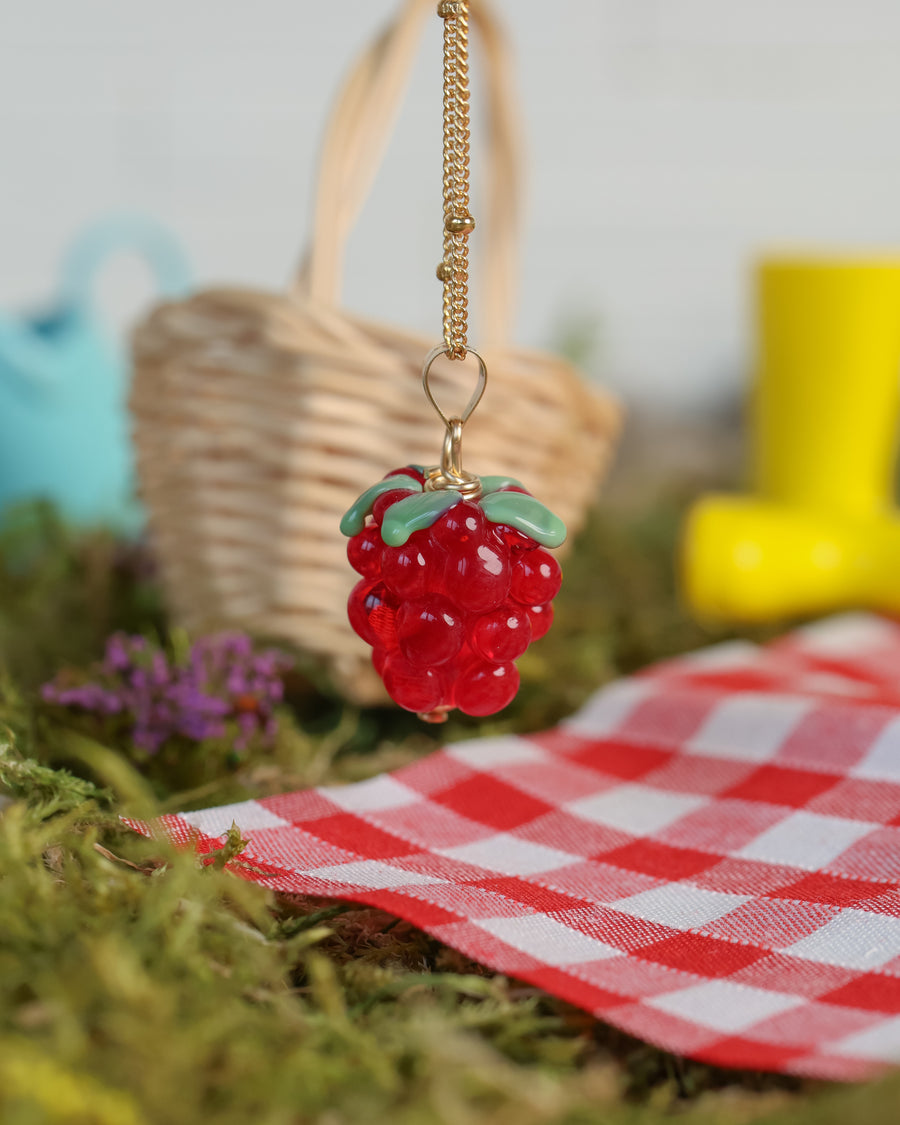 Red Raspberry Charm Necklace
