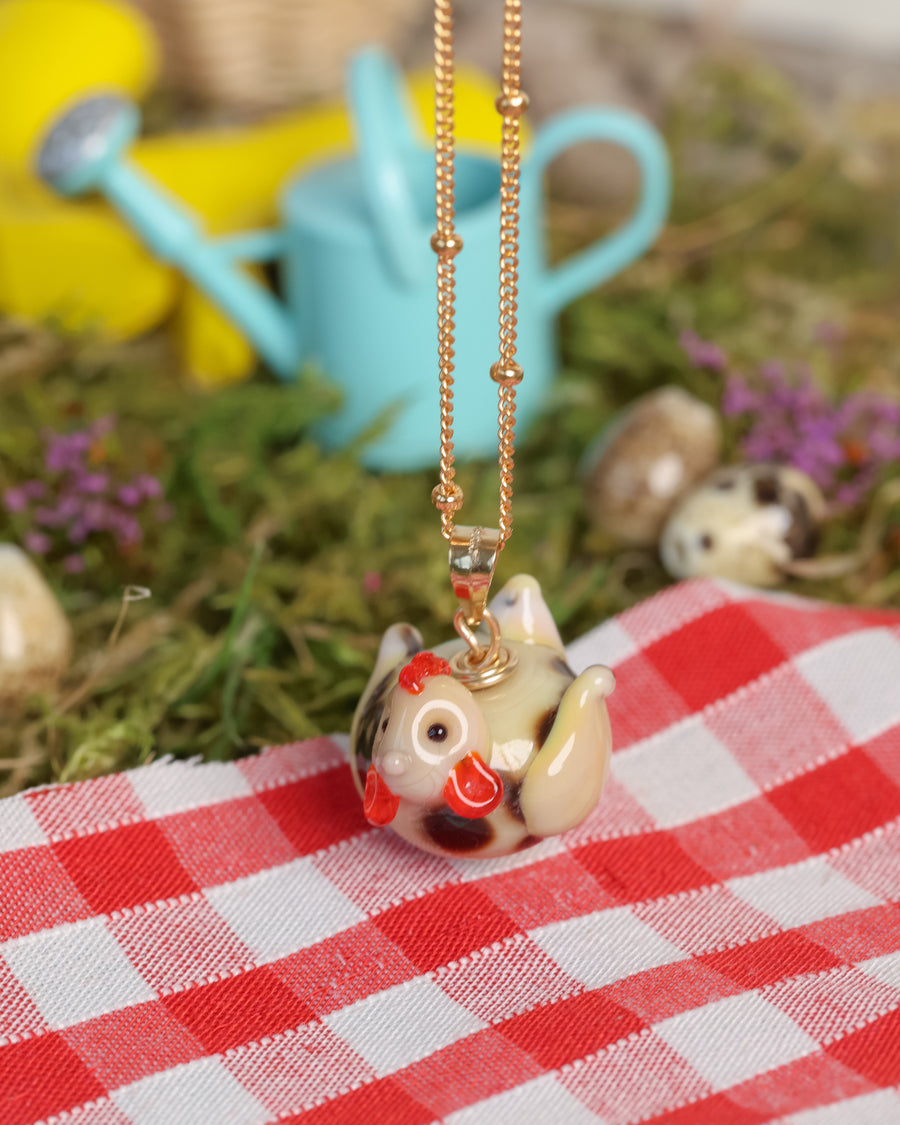 Spring Chicken Charm Necklace