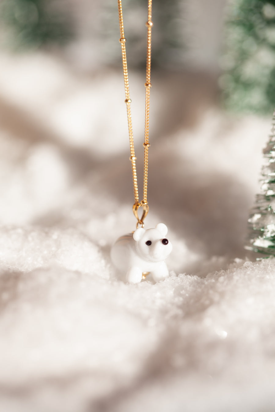 Polar Bear Charm Necklace