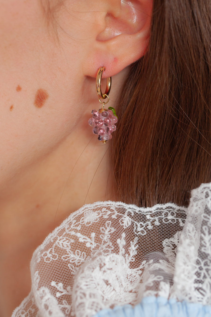Purple Grape Earrings