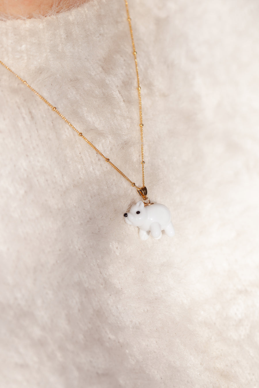 Polar Bear Charm Necklace