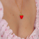 Strawberry Charm Necklace