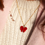 Glass Ribbon Charm Necklace