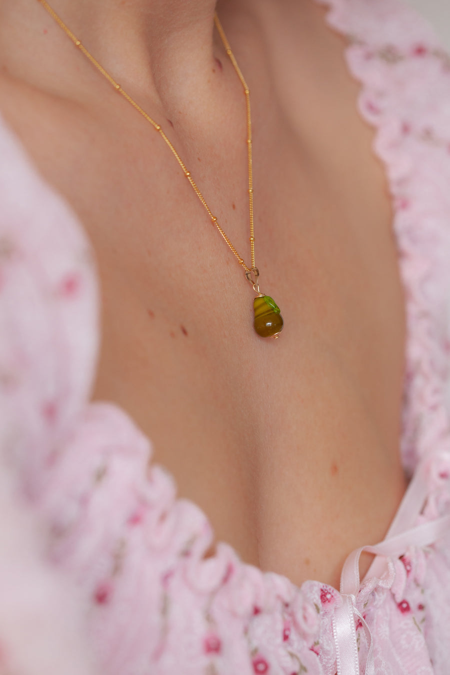 Pear Charm Necklace