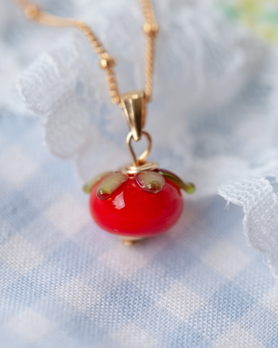 Tomato Charm Necklace