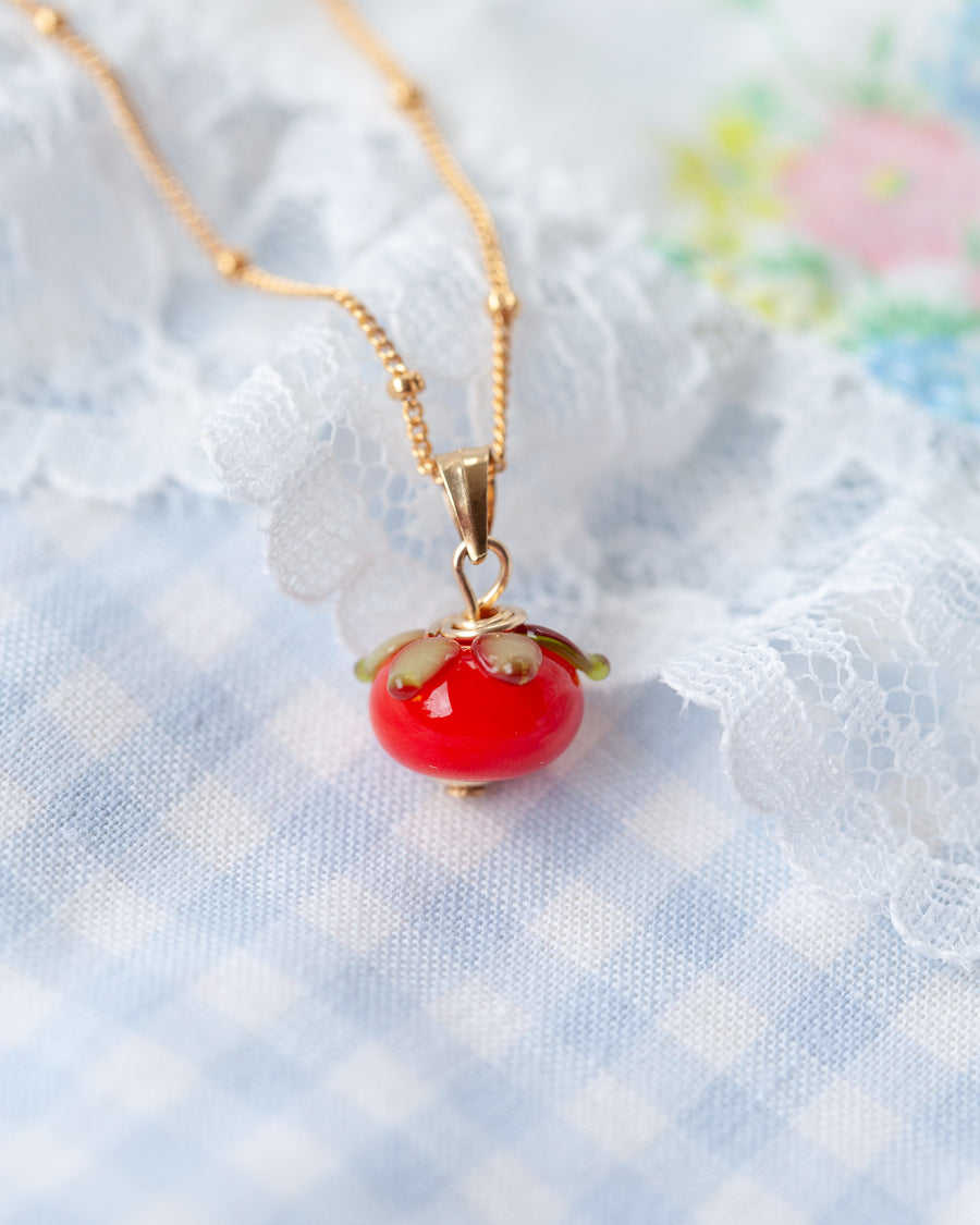 Tomato Charm Necklace