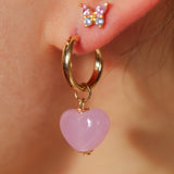 Little Pink Love Heart Earrings