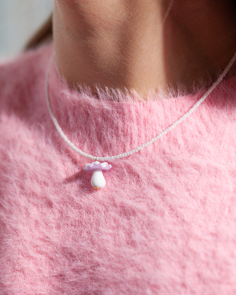 Lilac Toadstool Necklace