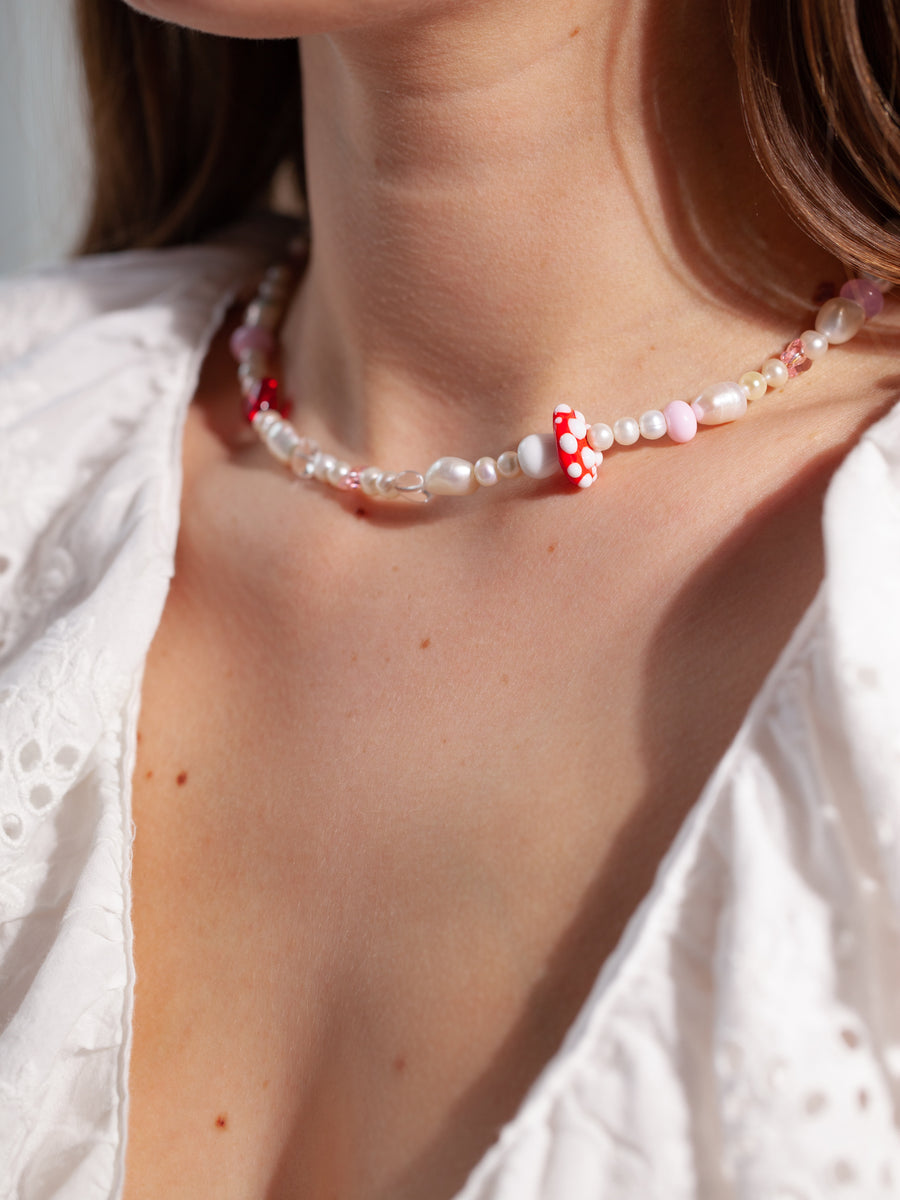 Ruby Toadstool Necklace