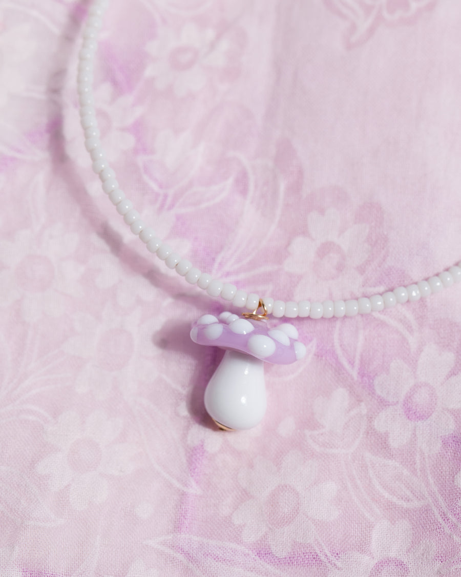 Lilac Toadstool Necklace