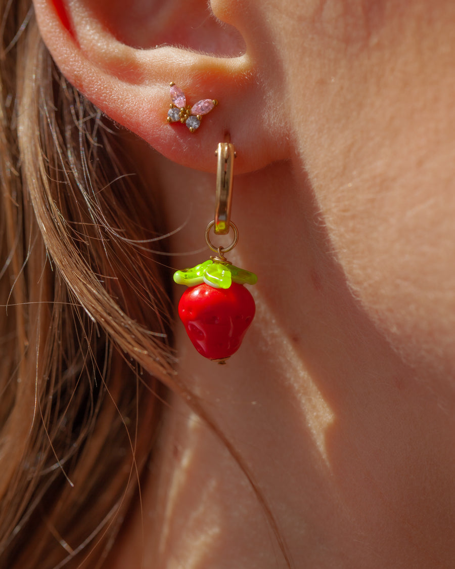 Strawberry Earrings Picnic Blanket