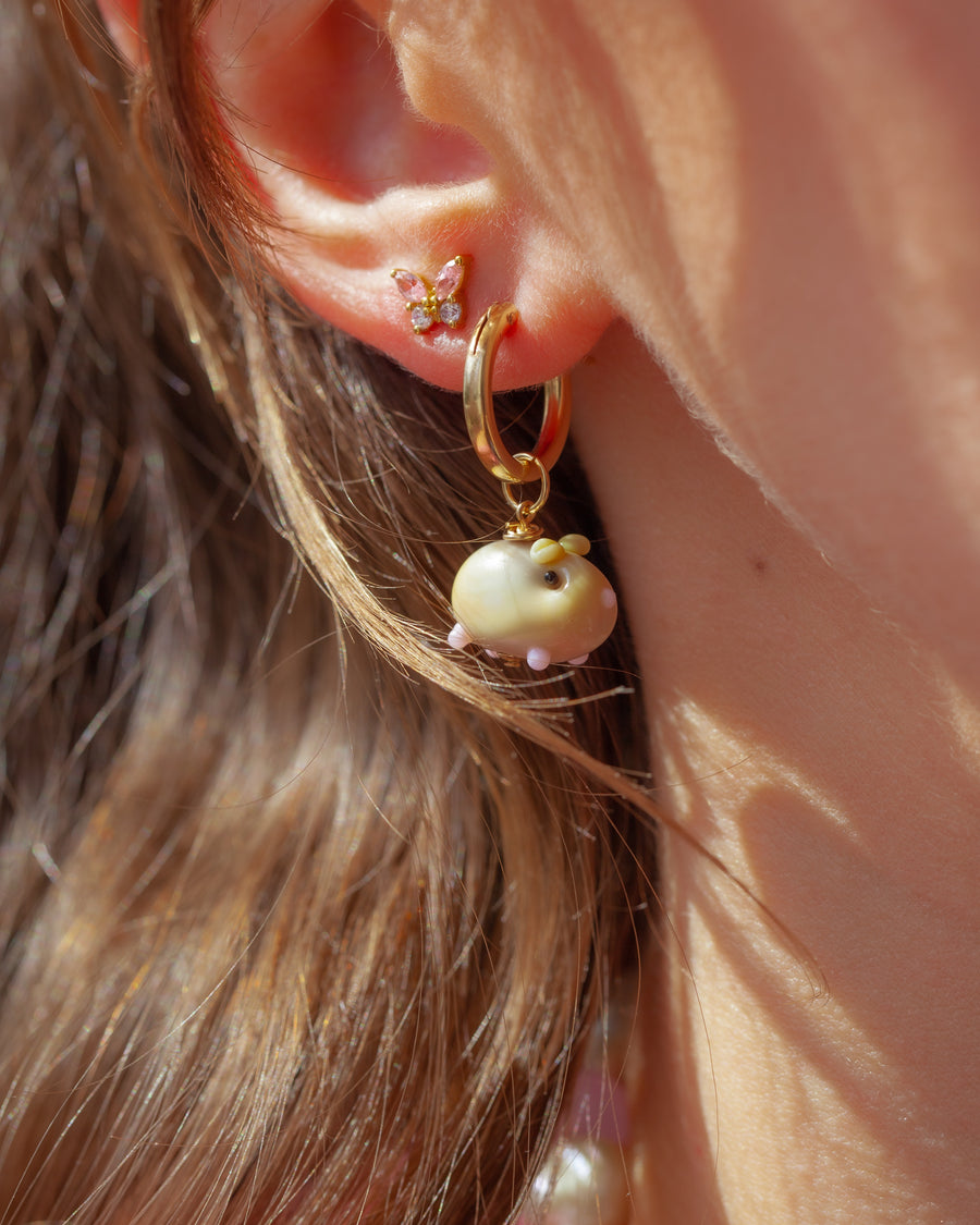 Golden Guinea Pig Earrings