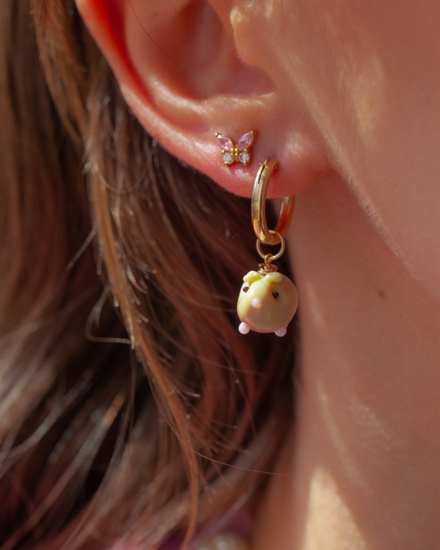 Golden Guinea Pig Earrings