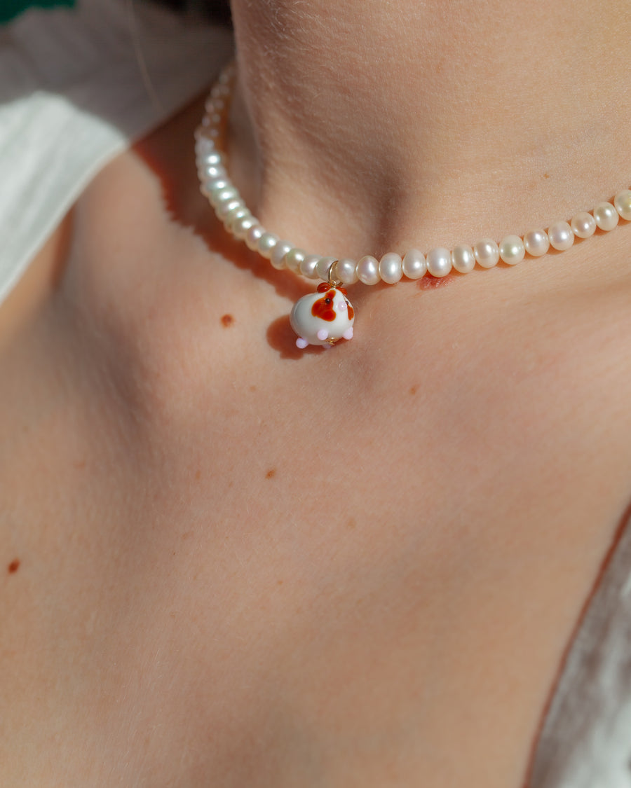 Pearly Piggie Necklace