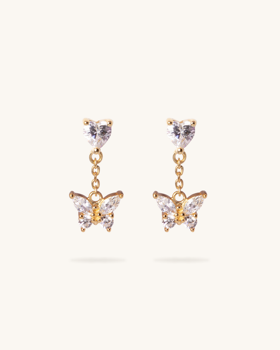 Princess Drop Chain Stud Earring